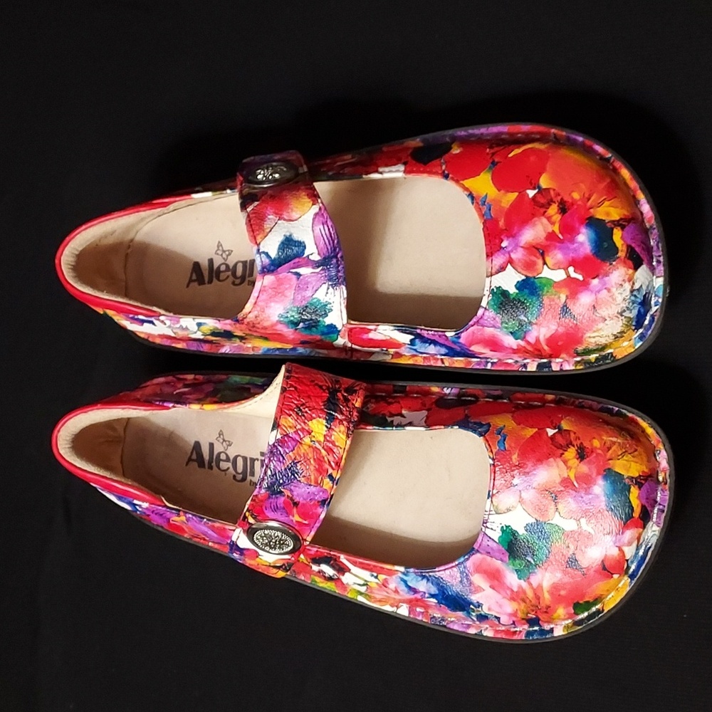 Alegria Women's Floral Mary Jane Shoes  Sz 36   FINAL - Picture 2 of 13